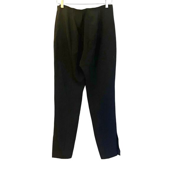Cinq a Sept Brianne Slit-Leg Trousers High Rise Black Front Pintuck Pant Size 10 - Picture 13 of 14